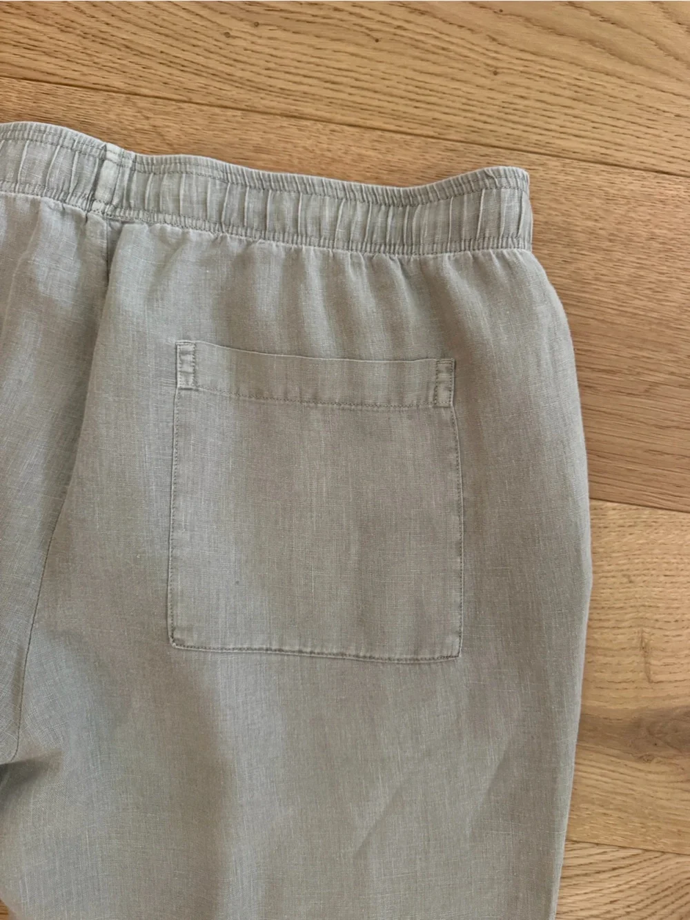 Mens JAMES PERSE Straight-Leg Garment-Dyed Linen Drawstring Trousers